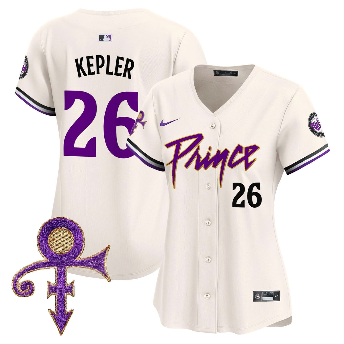 WoMinnesota Twins Prince Patch Vapor Premier Limited Jersey V4 - Stitched