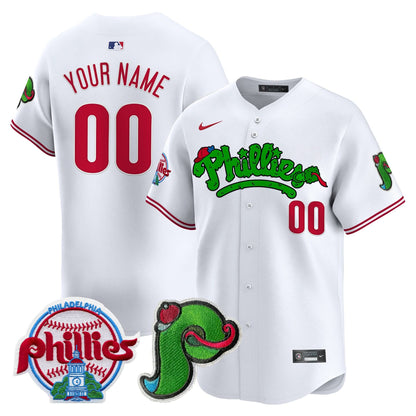 Phillies Phanatic Patch Vapor Premier Limited Custom Jersey V4 - All Stitched