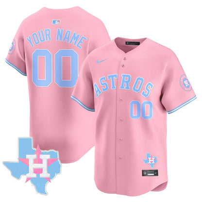Astros Bubblegum Pink Vapor Premier Limited Custom Jersey - All Stitched