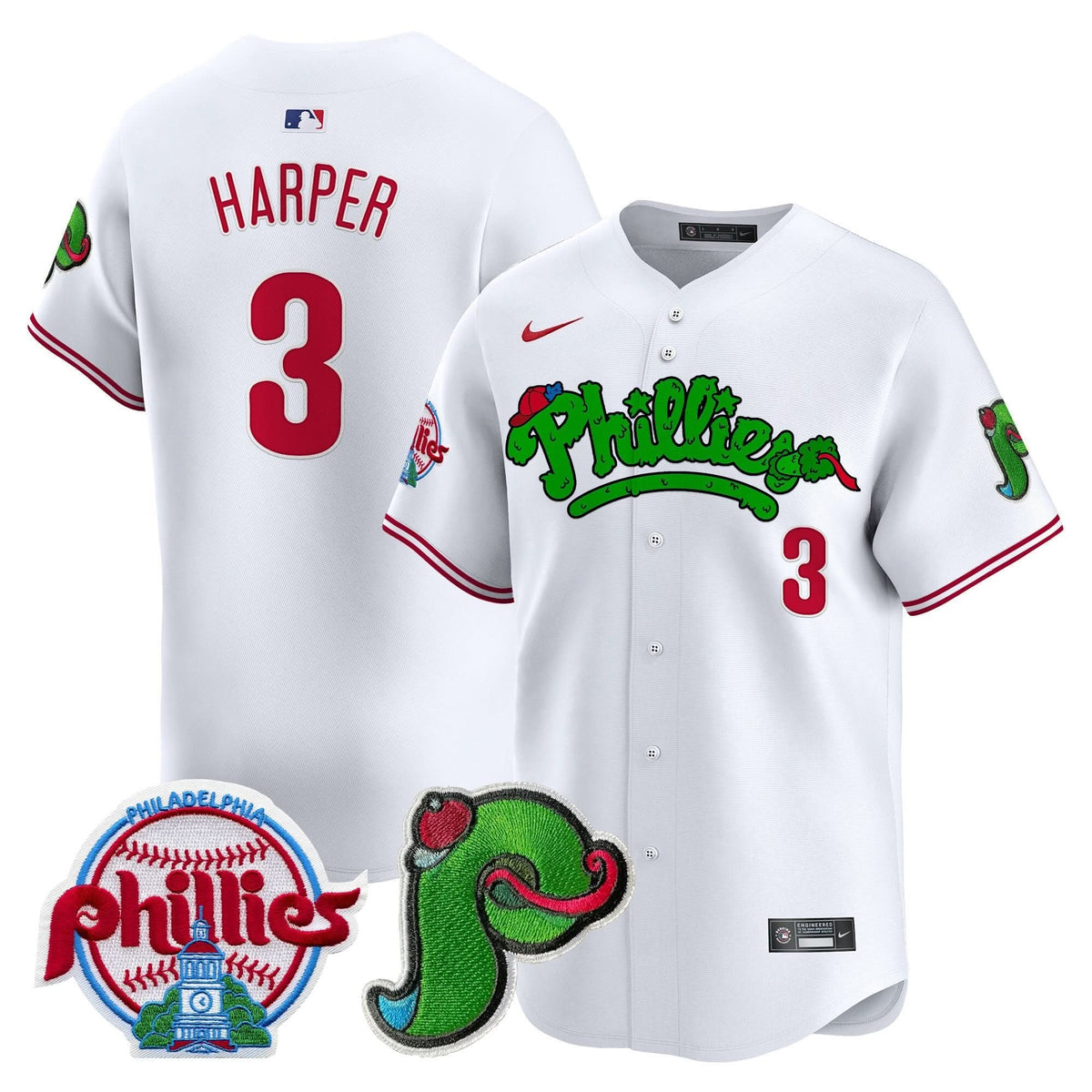 Unisex Phillies Phanatic Patch Vapor Premier Limited Jersey V3 - All Stitched