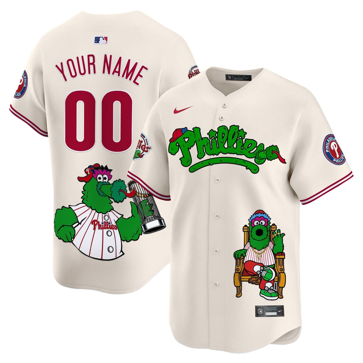 Unisex Phillies Phanatic Vapor Premier Limited Custom Jersey - Printed