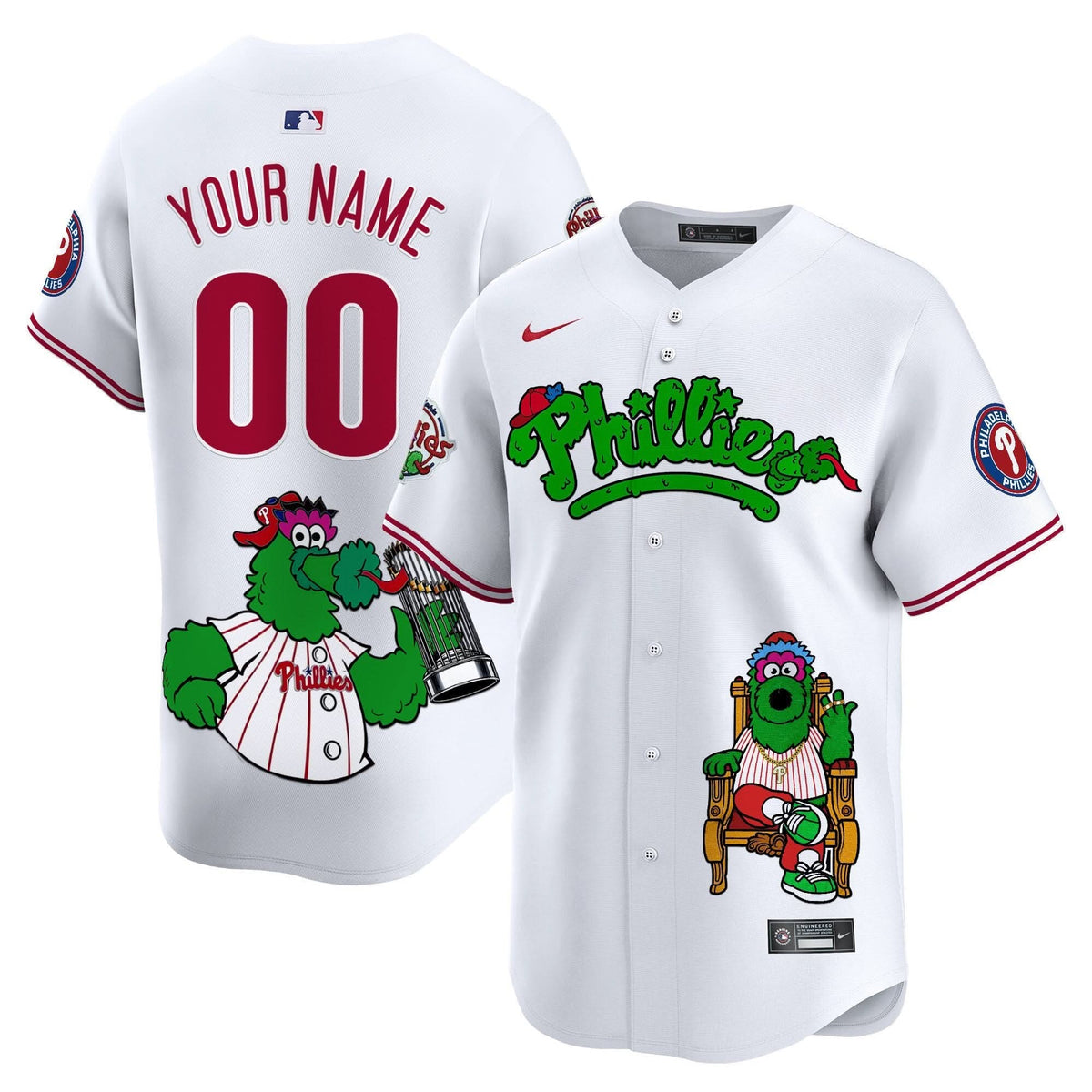 Unisex Phillies Phanatic Vapor Premier Limited Custom Jersey - Printed