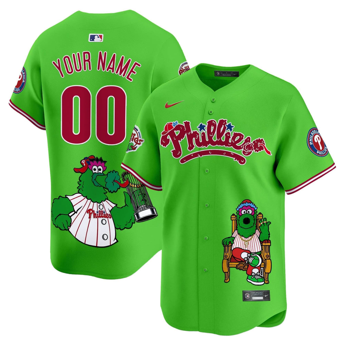 Unisex Phillies Phanatic Vapor Premier Limited Custom Jersey - Printed