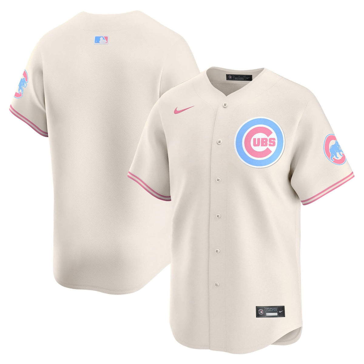 Unisex Chicago Cubs Bubblegum Pink Vapor Premier Limited Jersey - All Stitched