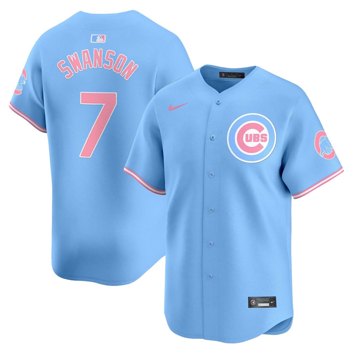 Unisex Chicago Cubs Bubblegum Pink Vapor Premier Limited Jersey - All Stitched