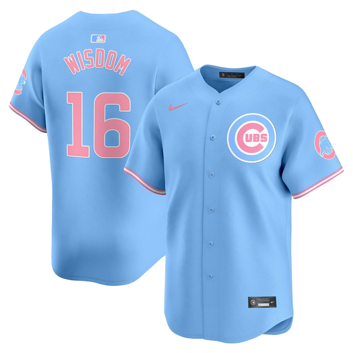 Unisex Chicago Cubs Bubblegum Pink Vapor Premier Limited Jersey - All Stitched