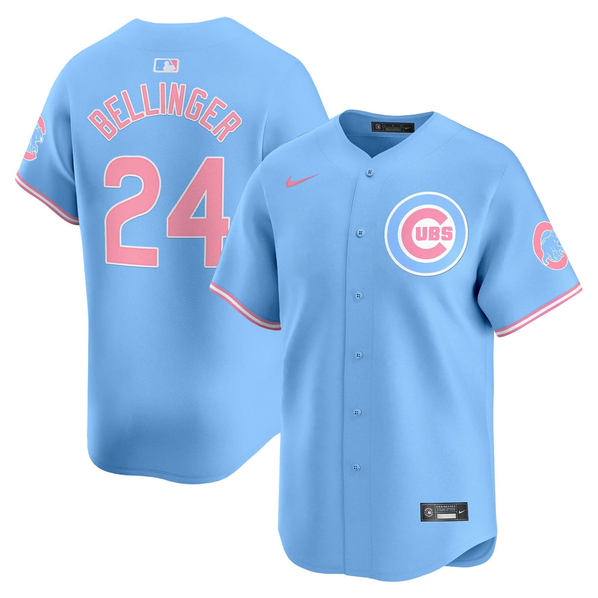 Unisex Chicago Cubs Bubblegum Pink Vapor Premier Limited Jersey - All Stitched