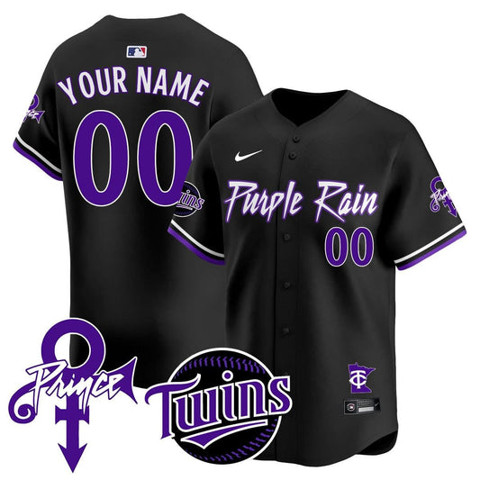 Custom Name/Gender Minnesota Twins Prince Patch Limited Jersey N1 - All Stitched