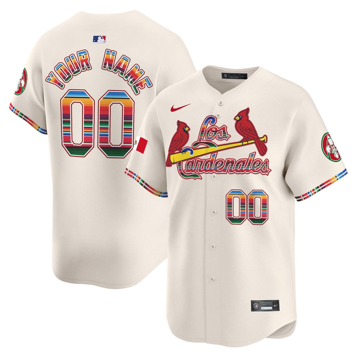SLC Fiesta Cardenales Vapor Premier Limited Custom Jersey - Stitched