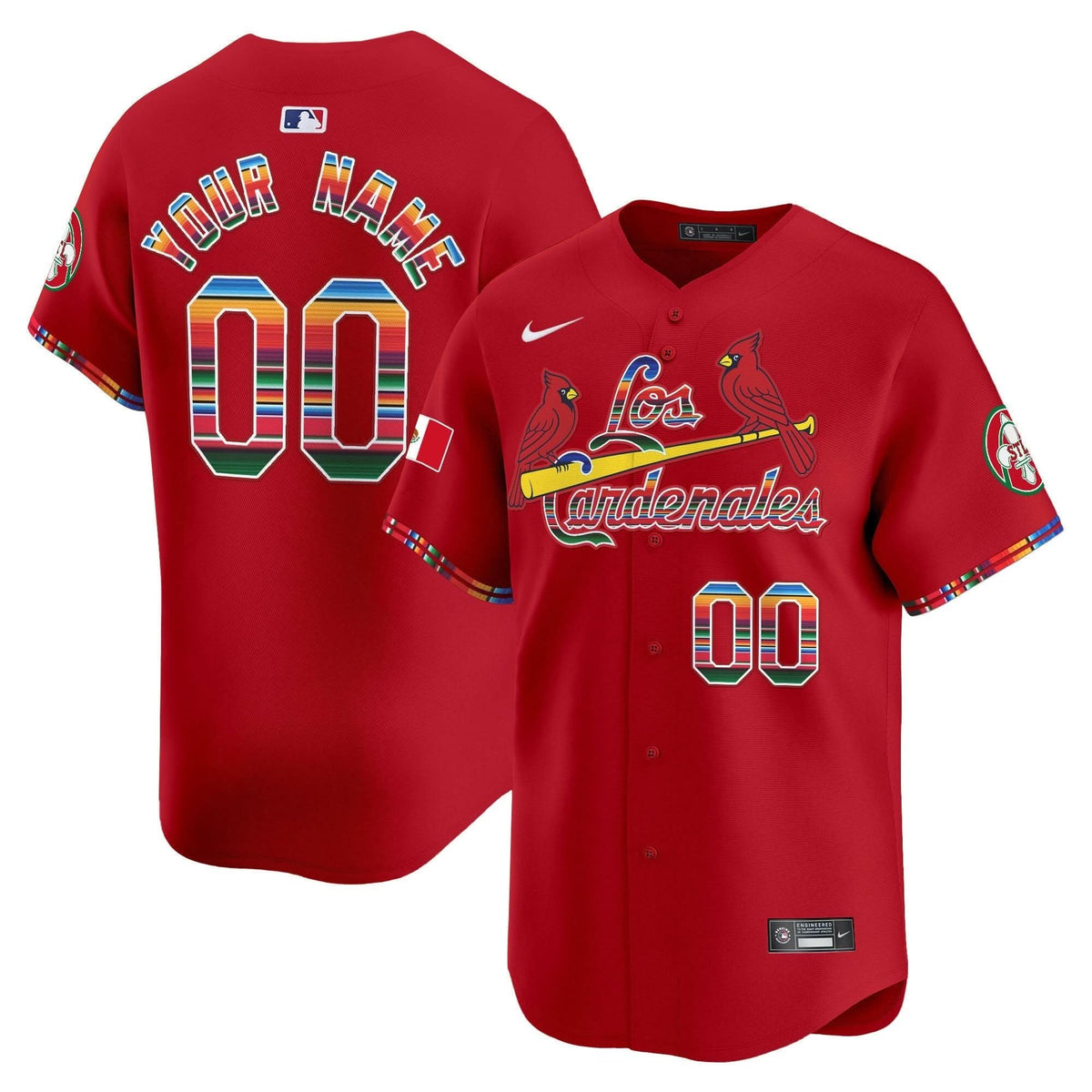 SLC Fiesta Cardenales Vapor Premier Limited Custom Jersey - Stitched