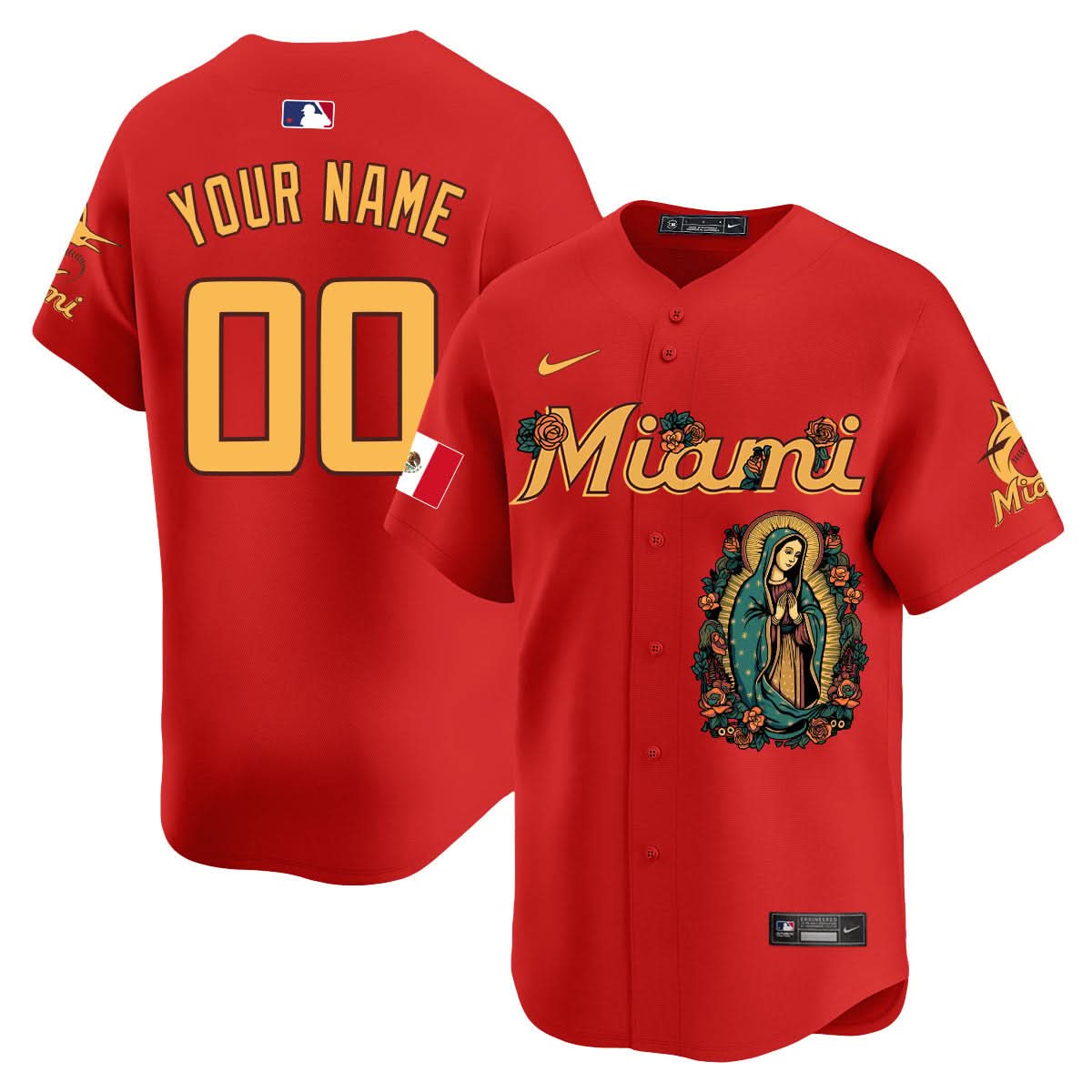 Custom MM Mexico Guadalupe Vapor Premier Limited Jersey - Printed