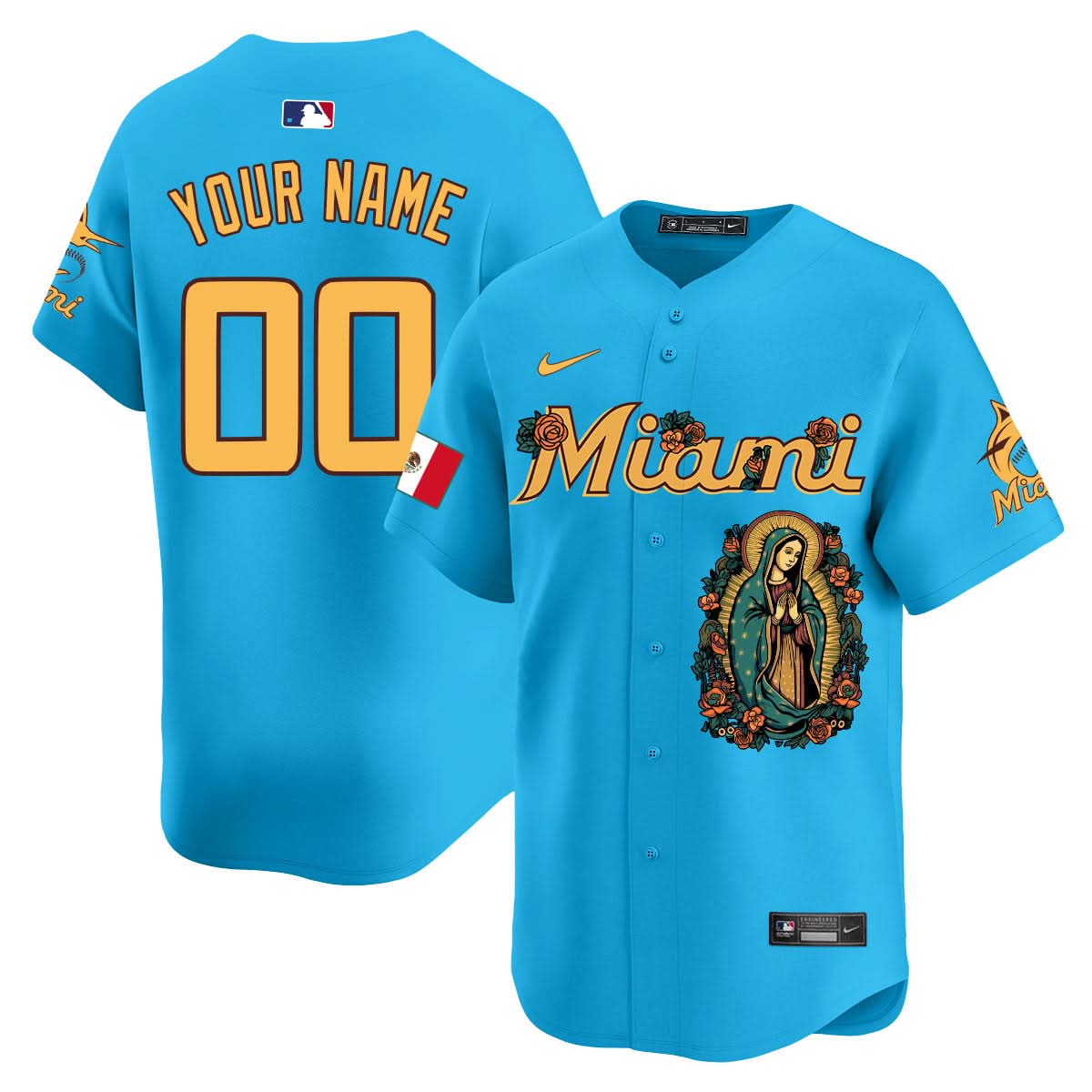 Custom MM Mexico Guadalupe Vapor Premier Limited Jersey - Printed
