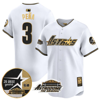 HA 1999 Throwback 35th & Astrodome Patch Vapor Premier Limited Jersey V3 - Stitched