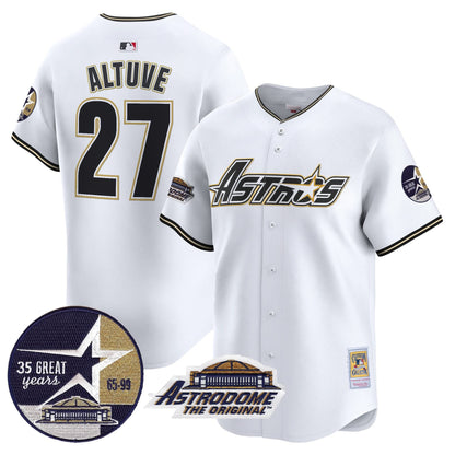 HA 1999 Throwback 35th & Astrodome Patch Vapor Premier Limited Jersey V3 - Stitched