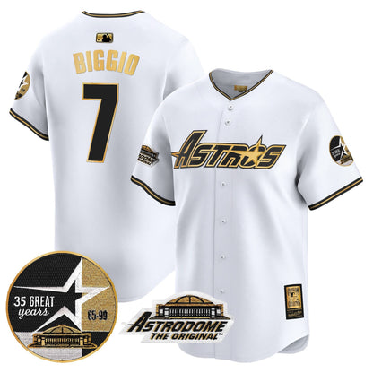 HA 1999 Throwback 35th & Astrodome Patch Vapor Premier Limited Jersey V3 - Stitched