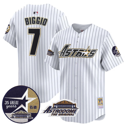 HA 1999 Throwback 35th & Astrodome Patch Vapor Premier Limited Jersey V3 - Stitched