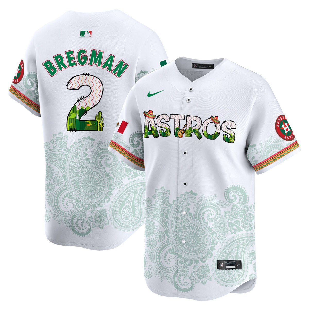 Houston Astros Paisley Mexico Vapor Premier Limited Jersey V4 - Printed