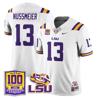 Men's LSU Football 2024 Vapor Jersey - 100th Tigers Stadium - All Stitched