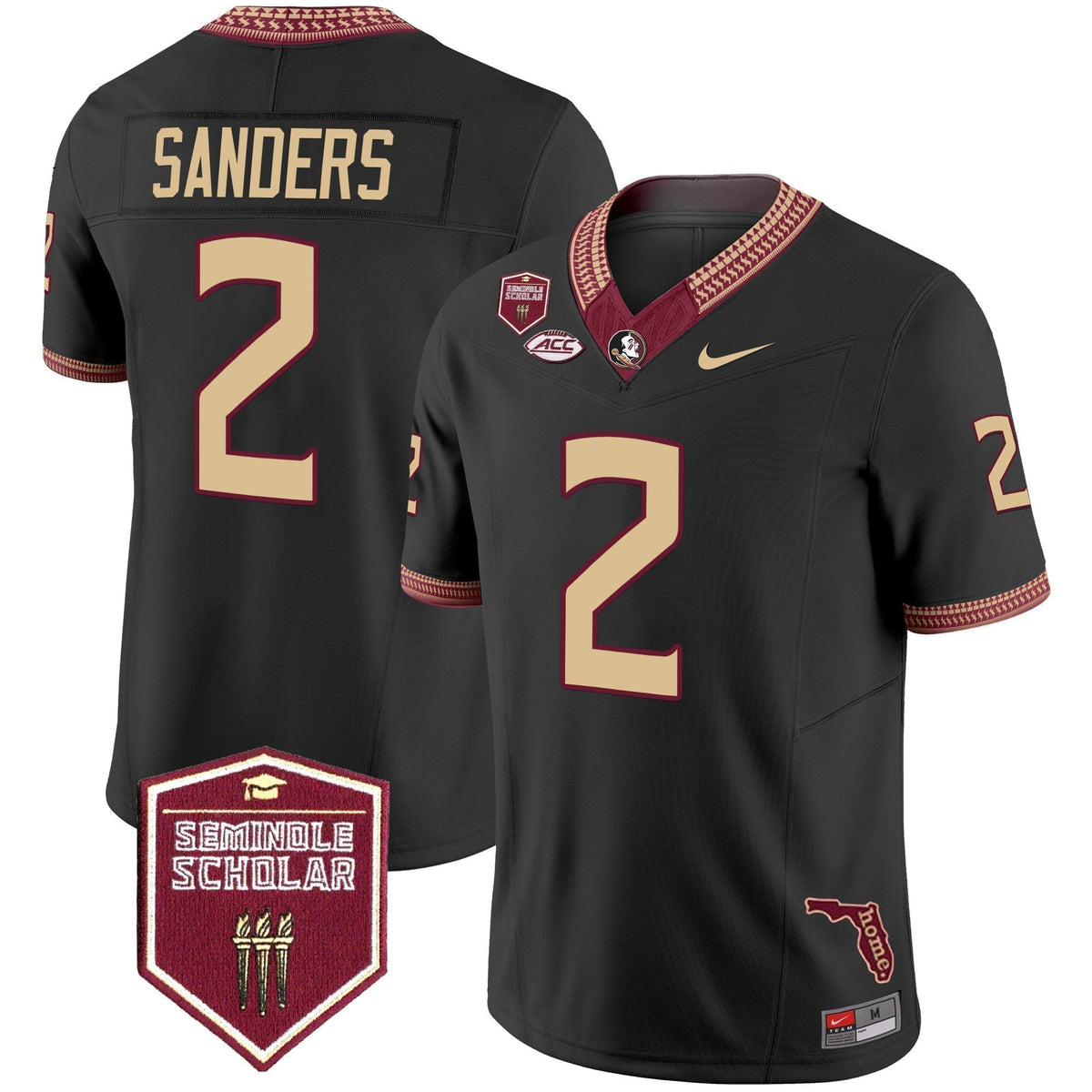 Men's Florida State Seminoles 2025 Seminole Scholar Patch Vapor Limited Jersey - All Stitched