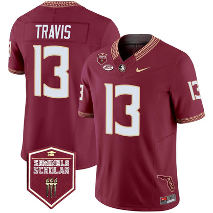 Men's Florida State Seminoles 2025 Seminole Scholar Patch Vapor Limited Jersey - All Stitched