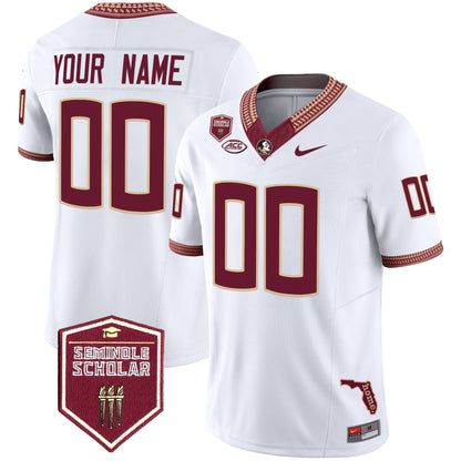 FSS 2024 Seminole Scholar Patch Vapor Limited Custom Jersey