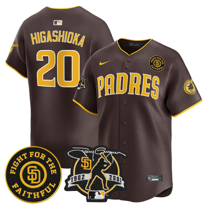 SDP Tony Gwynn & Faithful Patch Vapor Premier Limited Jersey – Stitched