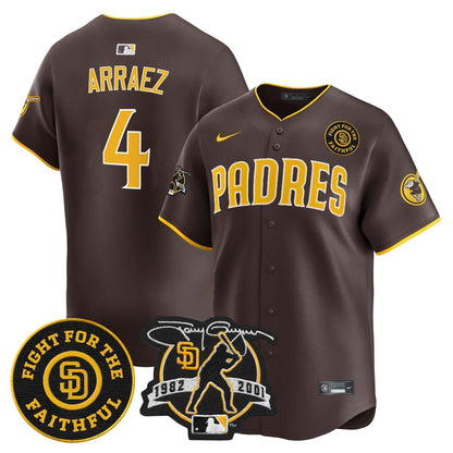 SDP Tony Gwynn & Faithful Patch Vapor Premier Limited Jersey – Stitched