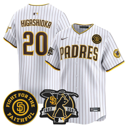 SDP Tony Gwynn & Faithful Patch Vapor Premier Limited Jersey – Stitched