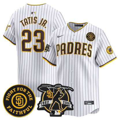 SDP Tony Gwynn & Faithful Patch Vapor Premier Limited Jersey – Stitched