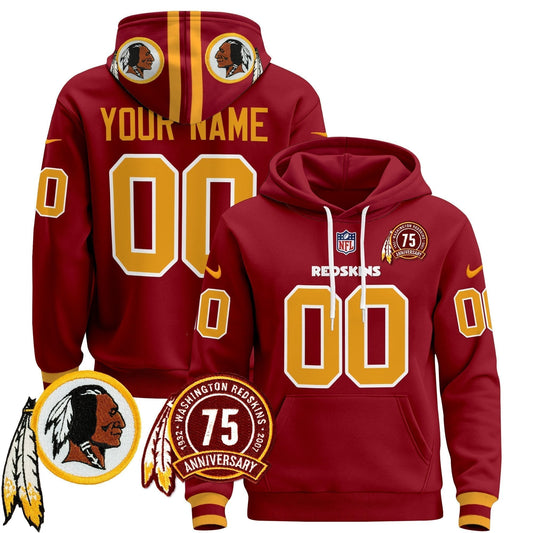 Washington Redskins 2024 Custom Pullover Hoodie