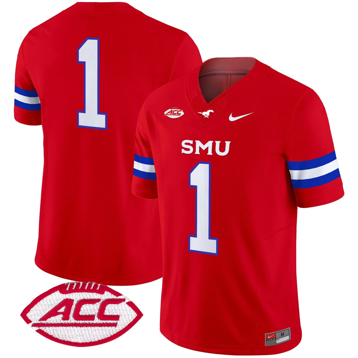 Men's SMU Mustangs 2024 Vapor Limited Jersey - All Stitched