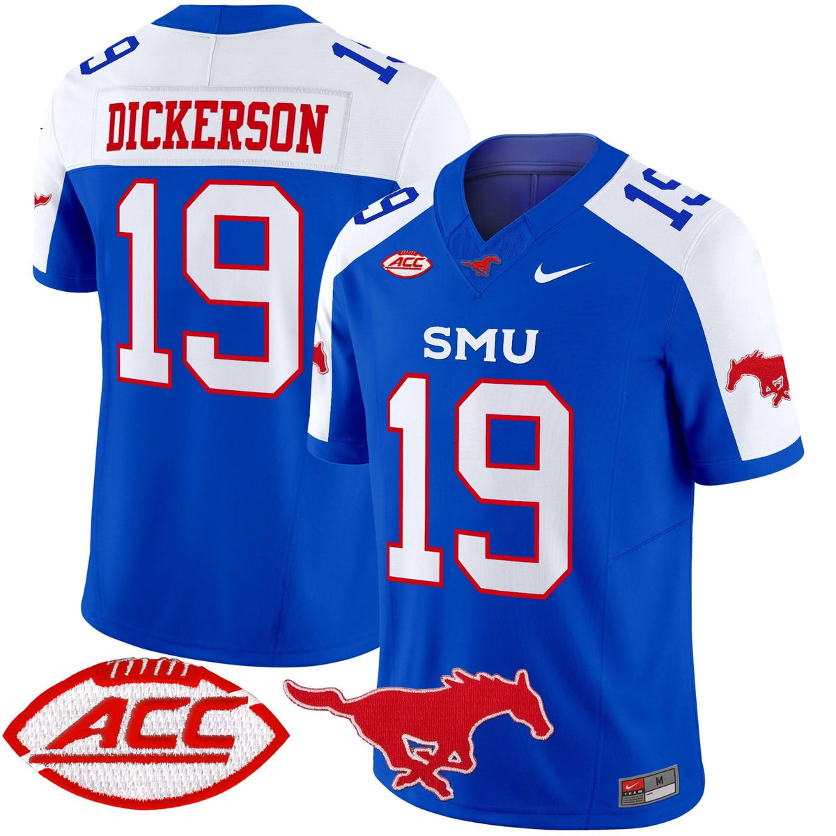 Men's SMU Mustangs 2024 Vapor Limited Jersey - All Stitched