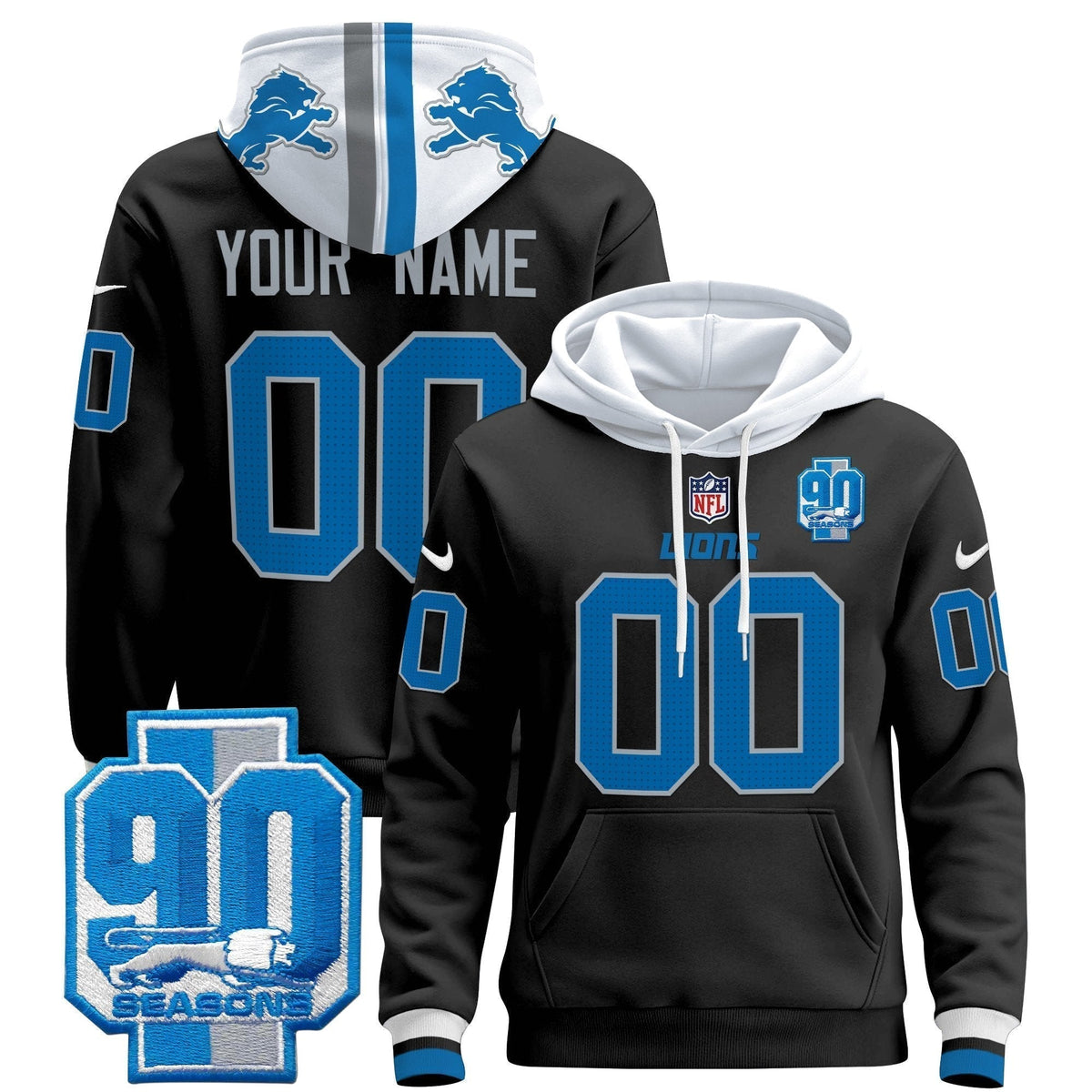 Detroit Lions 2025 Custom Pullover Hoodie