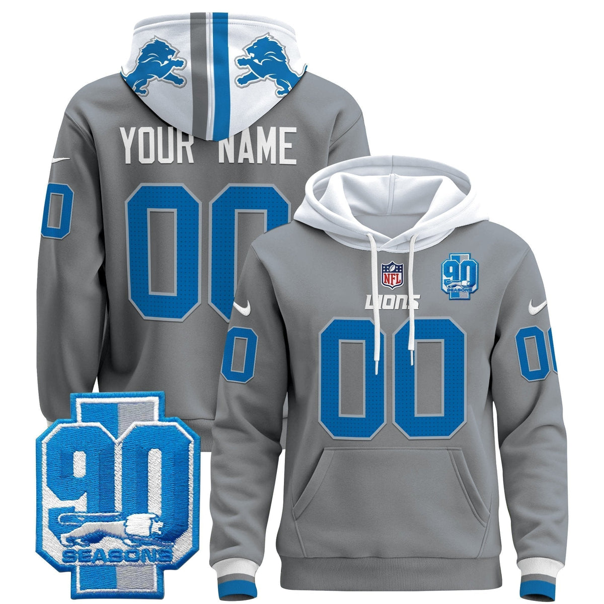 Detroit Lions 2025 Custom Pullover Hoodie