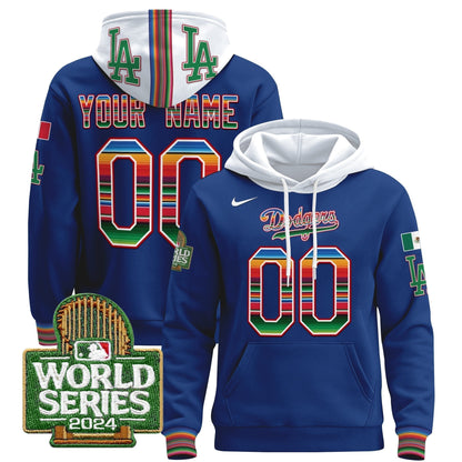 Dodgers Mexico 2024 World Series Custom Pullover Hoodie