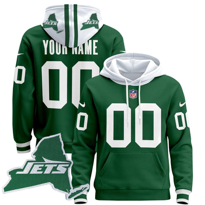 New York Jets Home 2024 Custom Pullover Hoodie