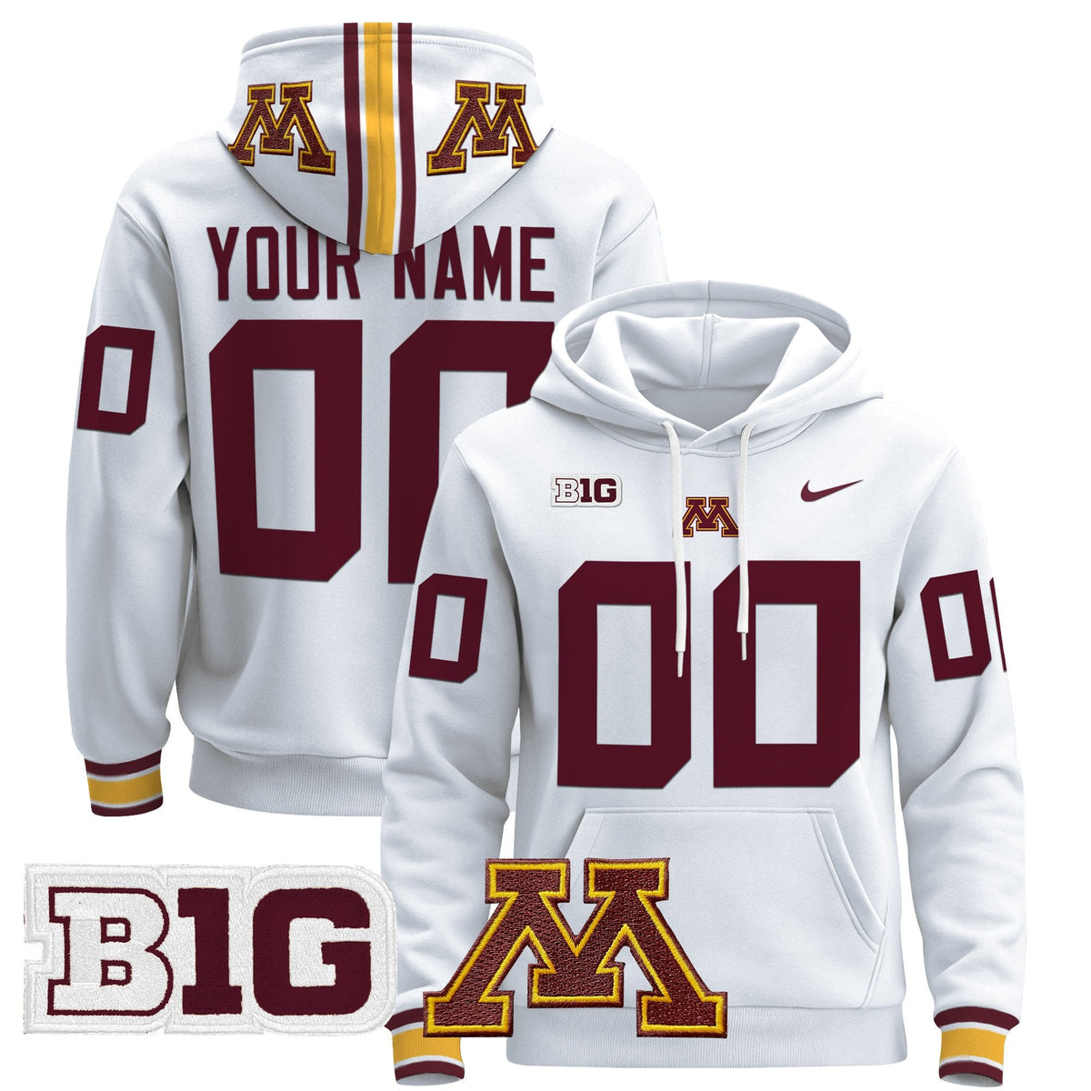 Minnesota Golden Gophers 2024 Custom Pullover Hoodie