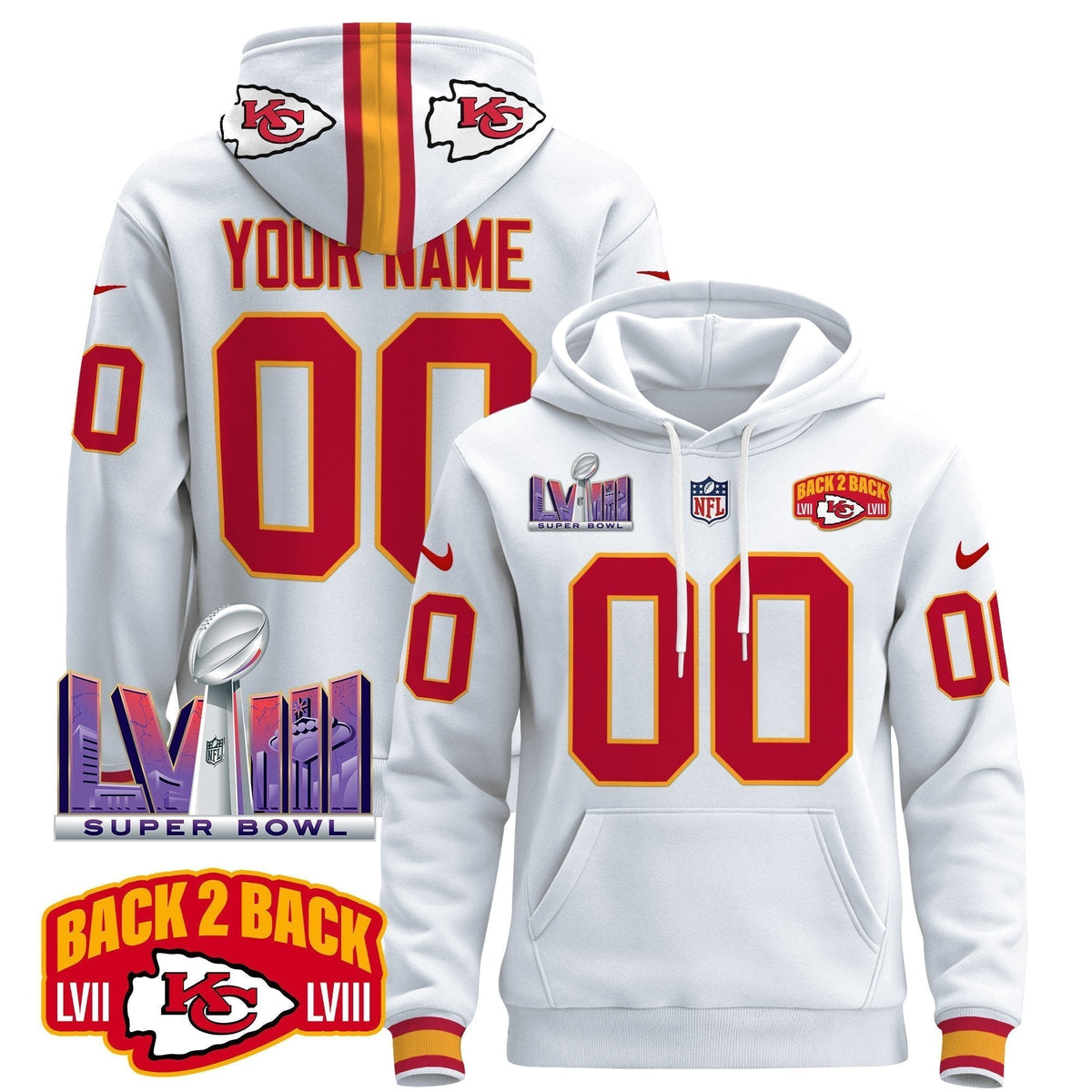 Kansas City Chiefs 2024 Custom Pullover Hoodie