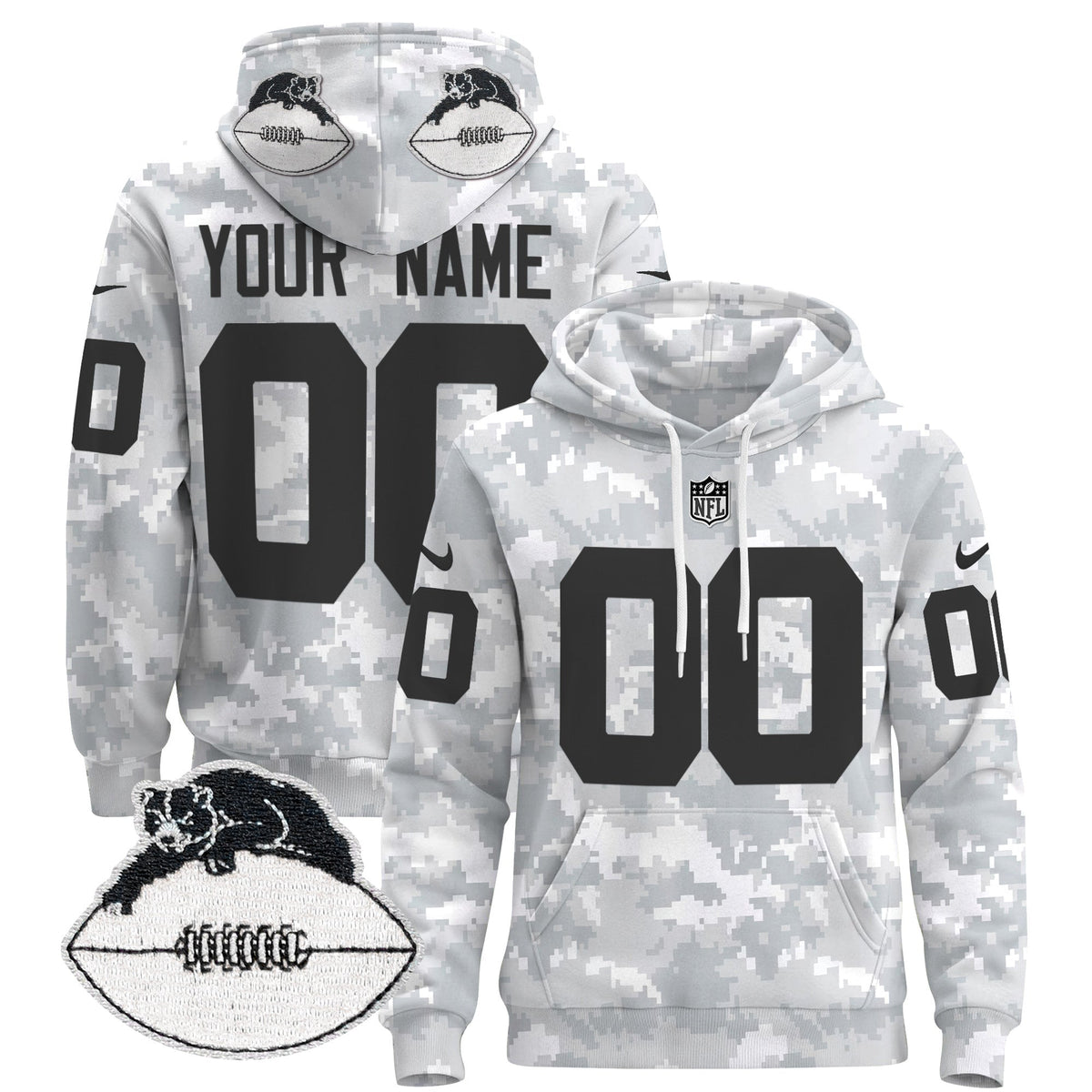 Chicago Bears Throwback 2024 Salute to Service Custom Pullover Hoodie
