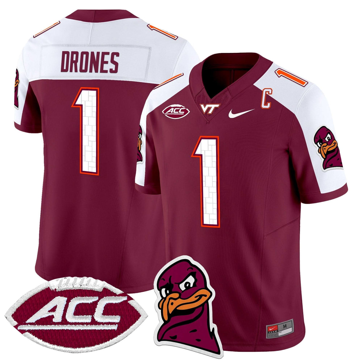 Men's Virginia Tech Hokies 2025 Vapor Limited Jersey - All Stitched