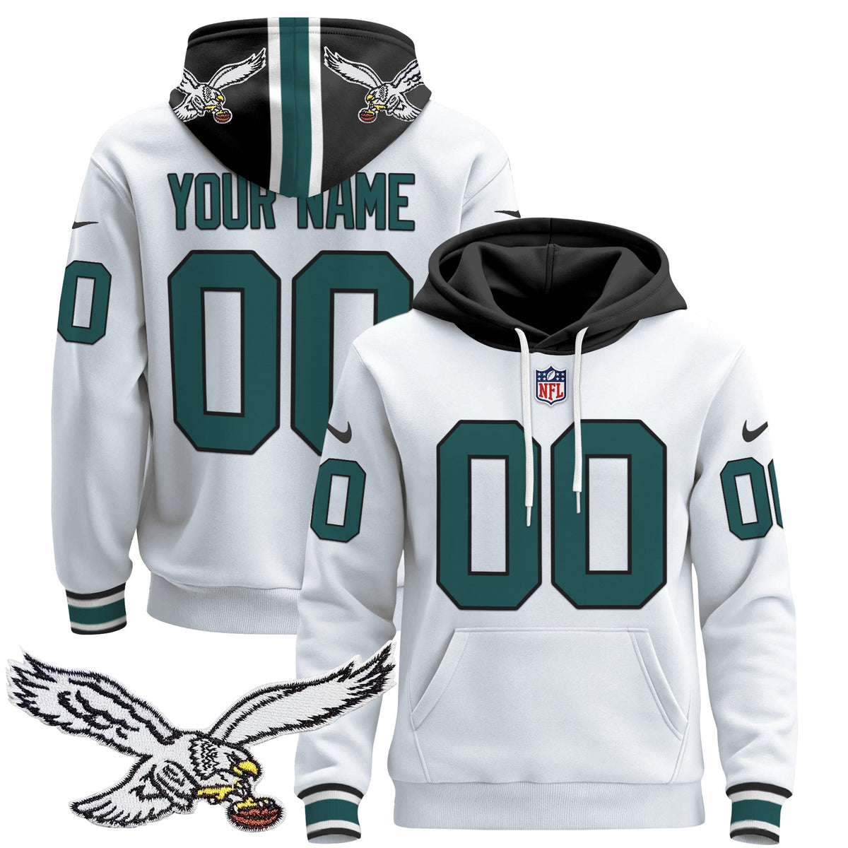 Philadelphia Eagles 2024 Custom Pullover Hoodie