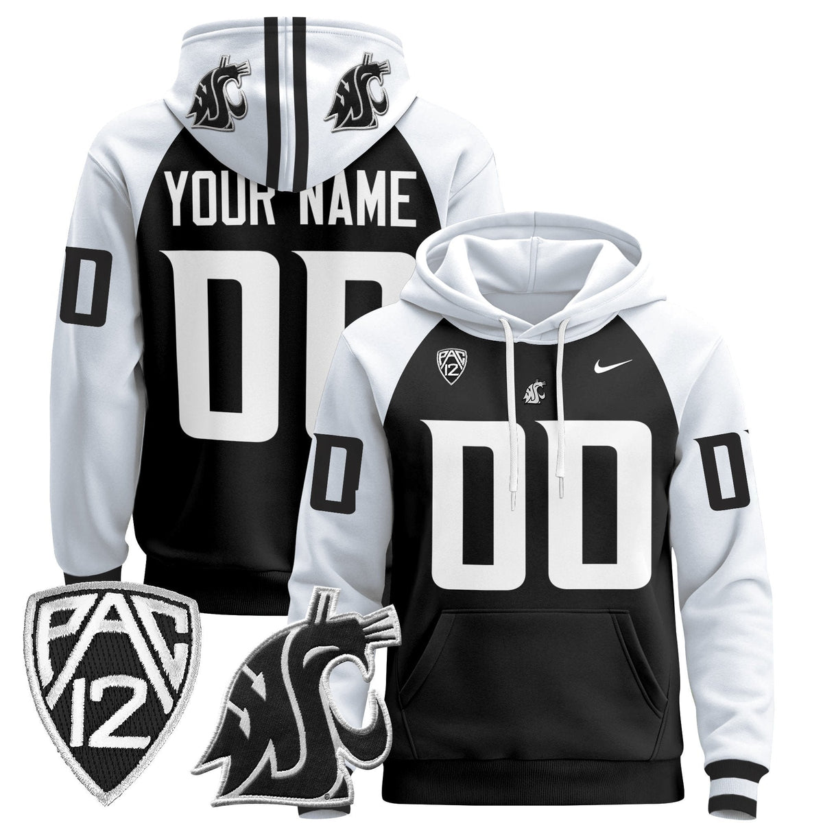 Washington State Cougars 2024 Custom Pullover Hoodie