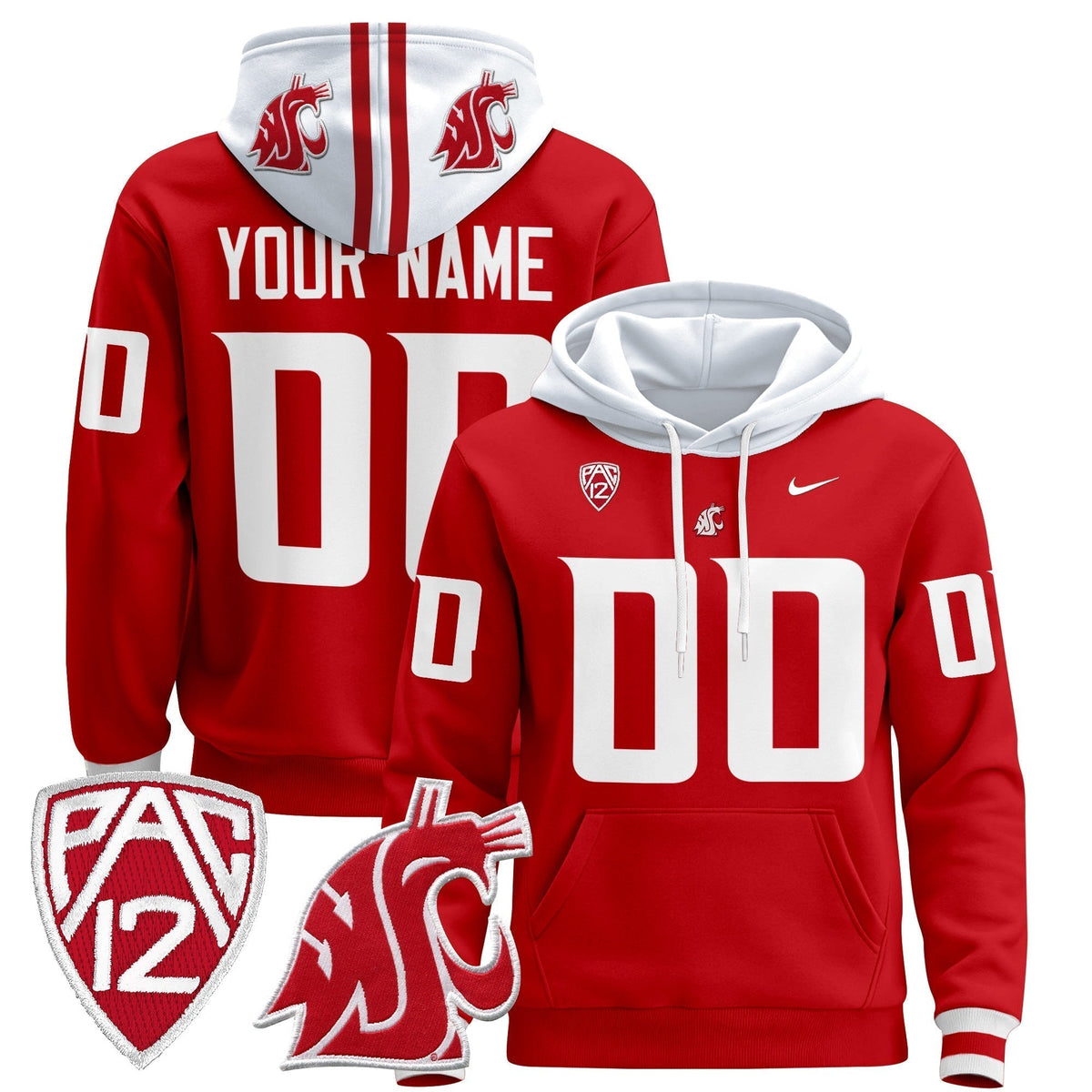 Washington State Cougars 2024 Custom Pullover Hoodie
