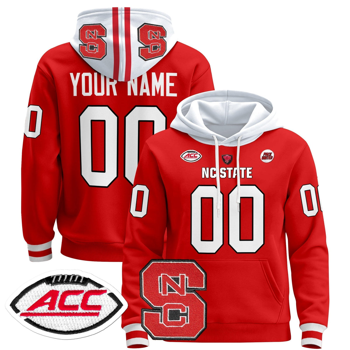 NC State Wolfpack 2024 Custom Pullover Hoodie