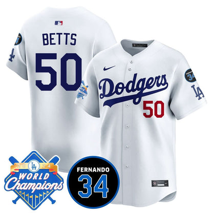 LA LAD - World Series Champions 2024/Fernando Valenzuela Memorial Jersey - Stitched