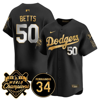LA LAD - World Series Champions 2024/Fernando Valenzuela Memorial Jersey - Stitched