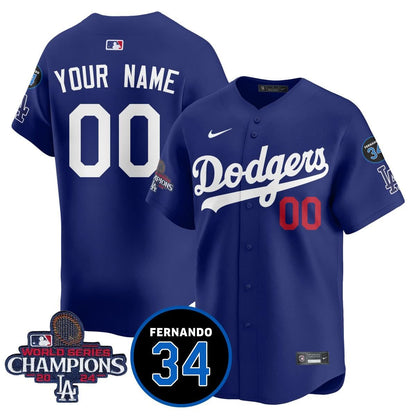 Custom LAD - World Series Champions 2024 Jersey - Stitched
