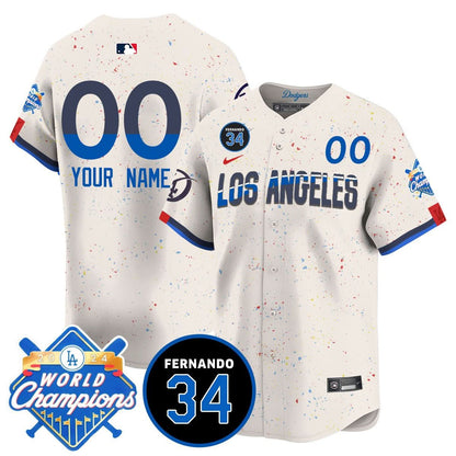 Custom LAD - World Series Champions 2024 Jersey - Stitched