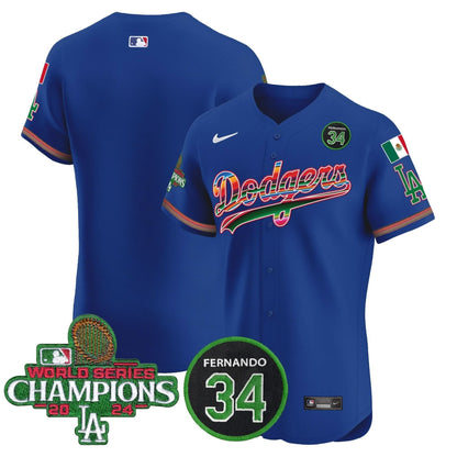 LAD Mexico 2024 World Series Champions Vapor Premier Elite Jersey V2 - Stitched