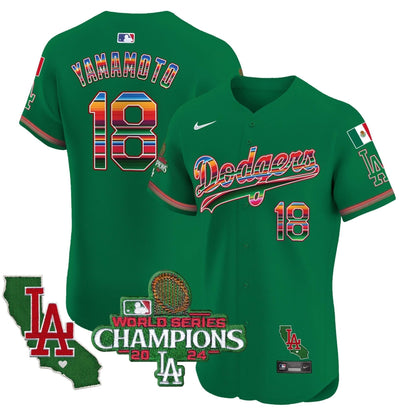 LAD Mexico 2024 World Series Champions Vapor Premier Elite Jersey - Stitched